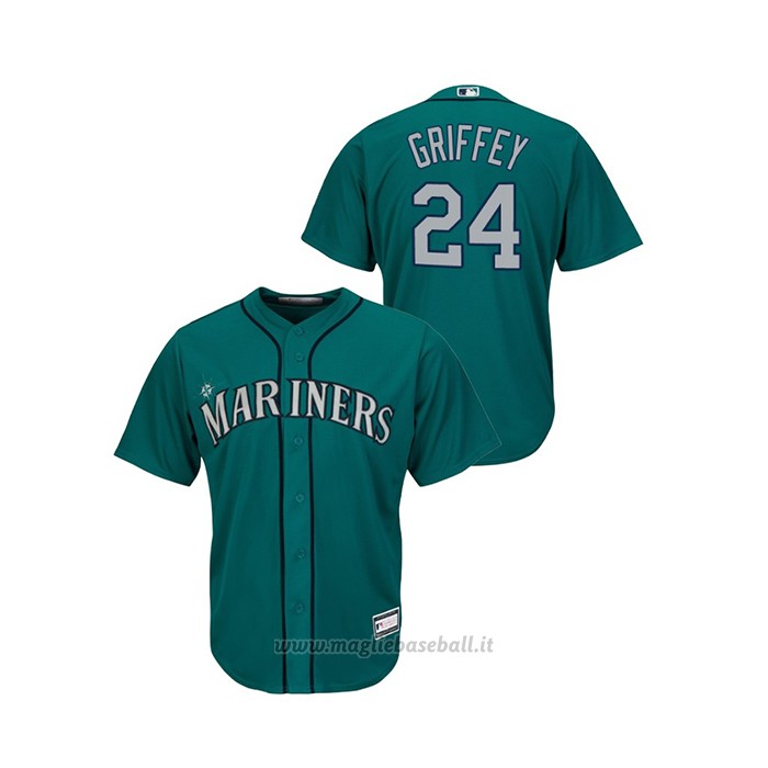 Maglia Baseball Uomo Seattle Mariners Ken Griffey Jr. Cooperstown Collection Replica Alternato Verde